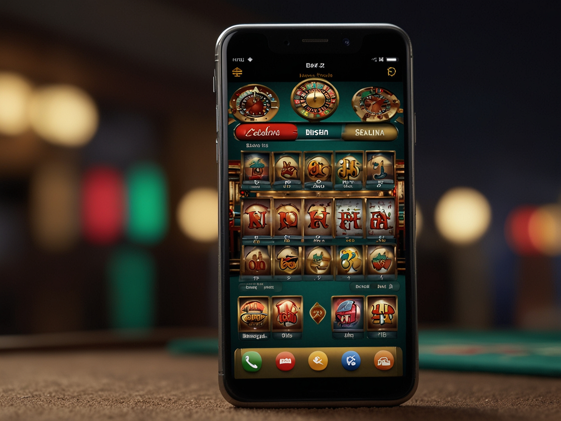 Mobile app on a smartphone