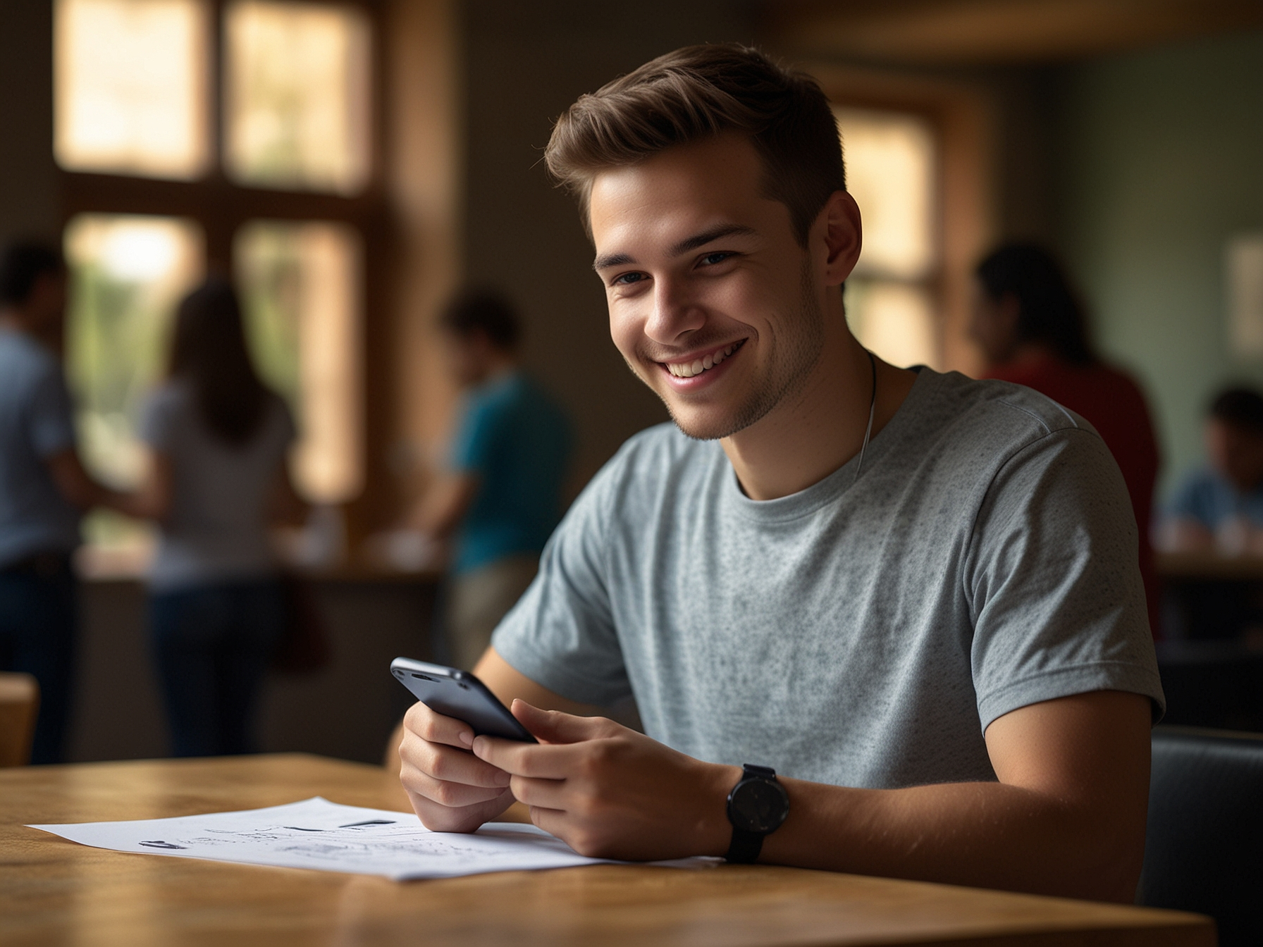 New user registering on a mobile device